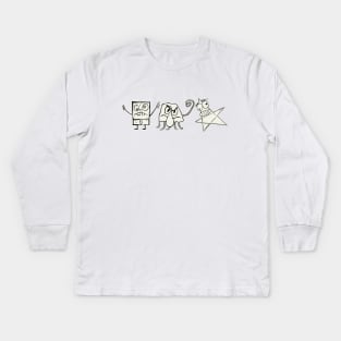 Doodle Bob Kids Long Sleeve T-Shirt